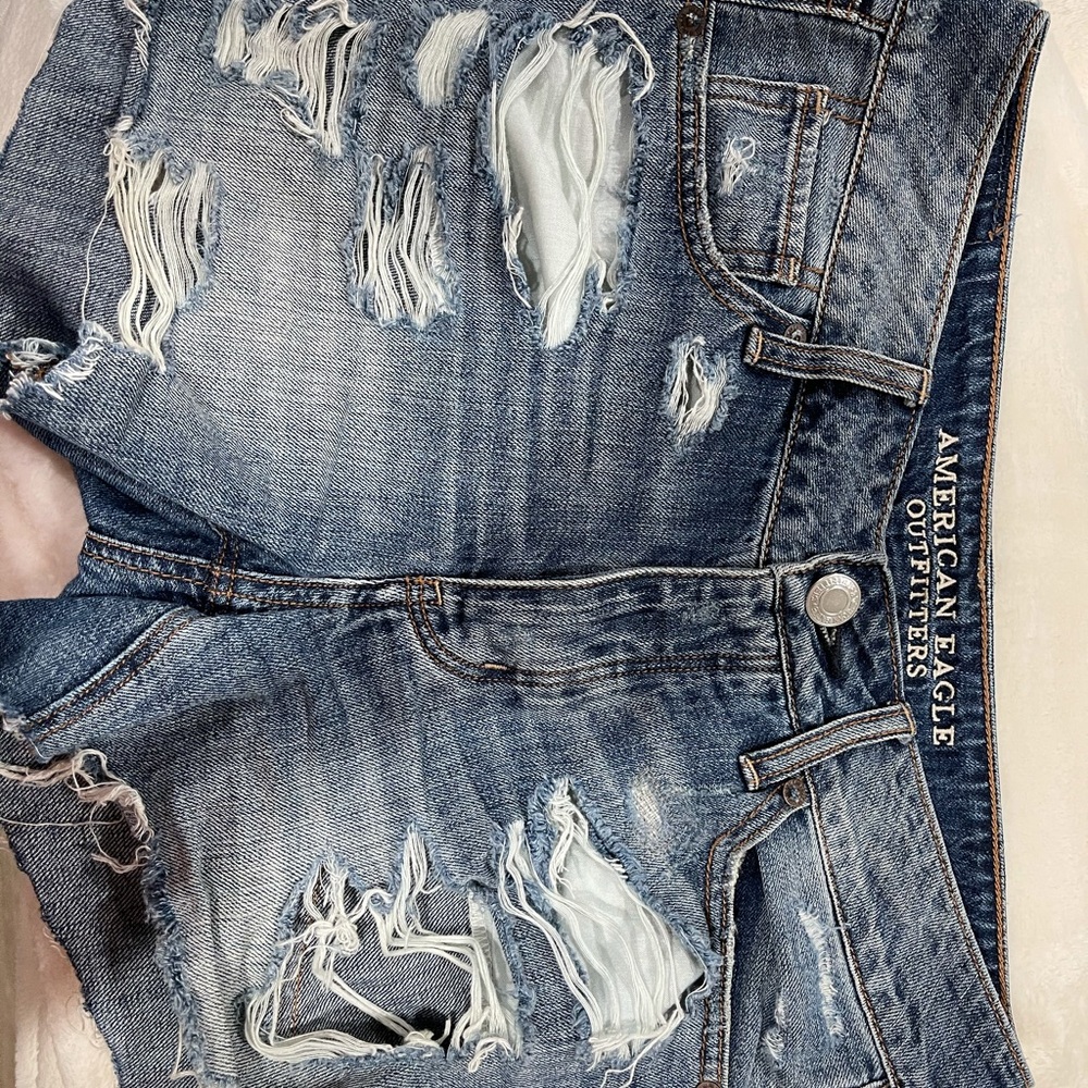 American Eagle denim shorts.